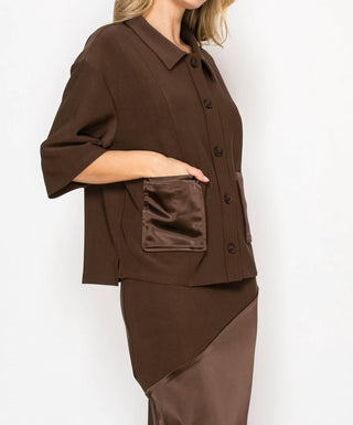 Joh - Kira Button Down Satin Top