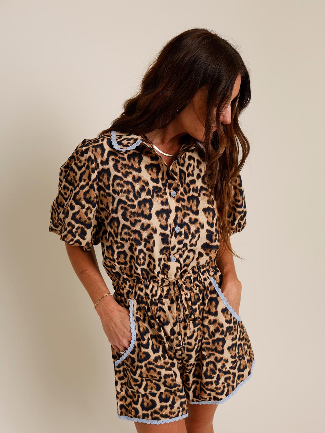 Anniewear - Leopard & Lace Romper