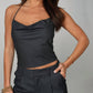 Falcon Park - Corina Cowl Neck Halter Top