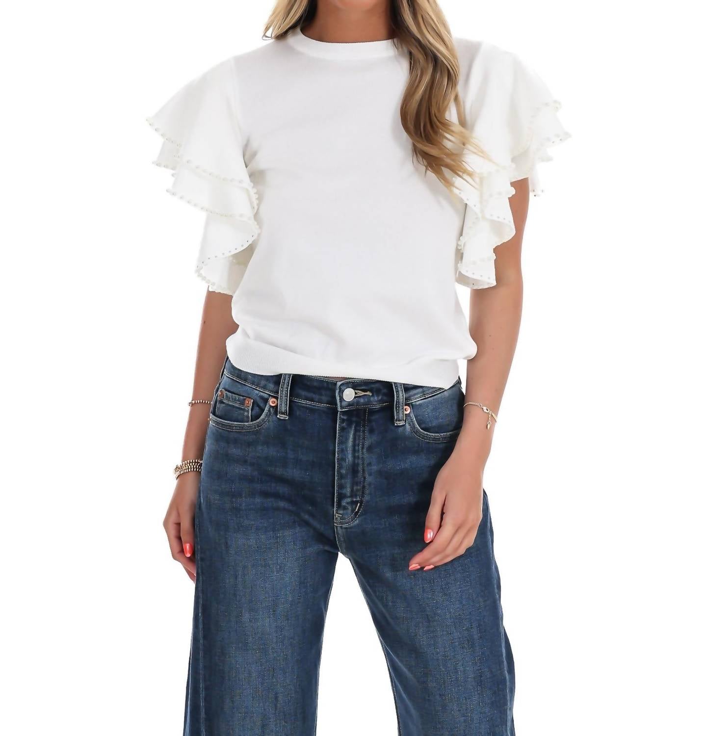 Strut & Bolt - Right This Way Trim Sweater Top