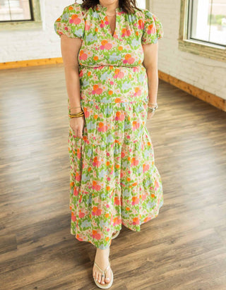 Entro - Brynlee Floral Maxi Dress - Plus