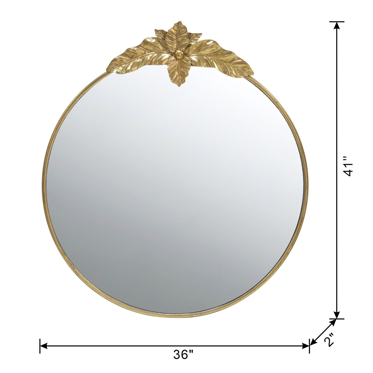 Large Round Wall Mirror With Metal Frame Circle Accent Mirror For Living Room Bedroom Entryway - Gold