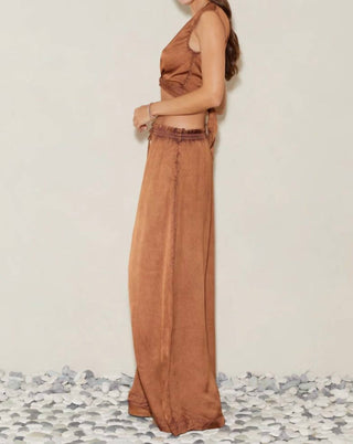 Boteh - Lustre Wide Leg High Waist Pant