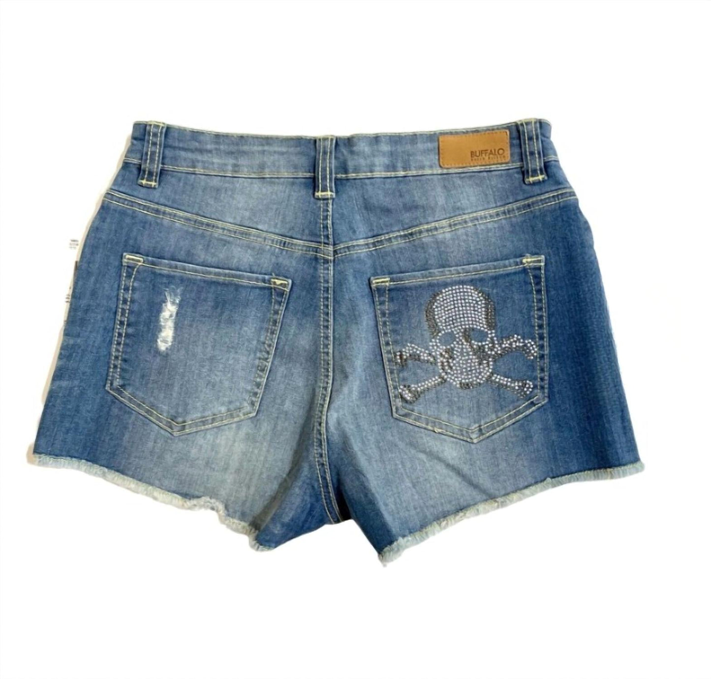 Buffalo David Bitton - Women's Embellished Panama Cut Off Denim Jean Shorts