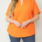 Entro - Short Sleeve V-neck Top