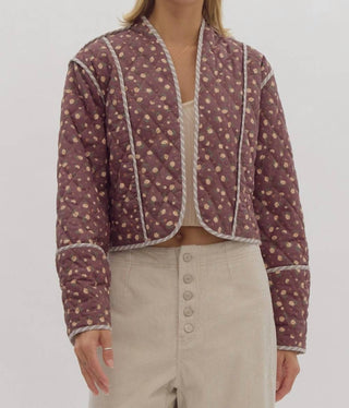 Entro - This Means Everything Floral Quilted Jacket