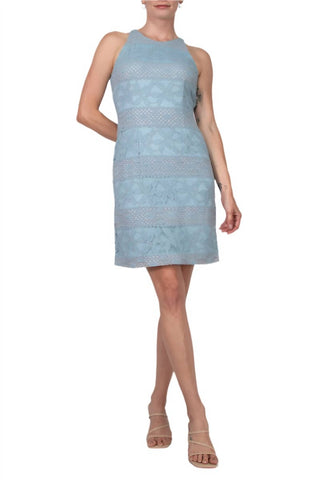 Adrianna Papell - Crewneck Racer Back Lace Dress