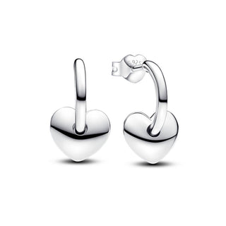 Pandora - Women's Heart Open Hoop Earrings
