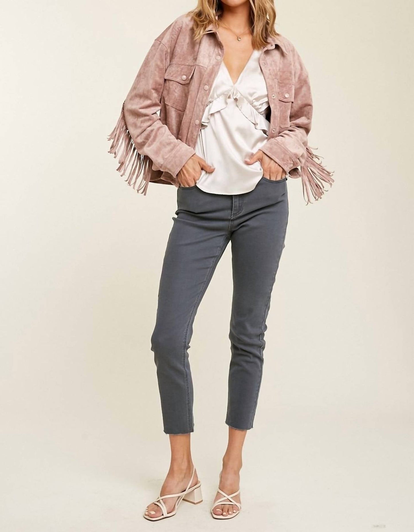 Wishlist - Fringe Sueded Jacket