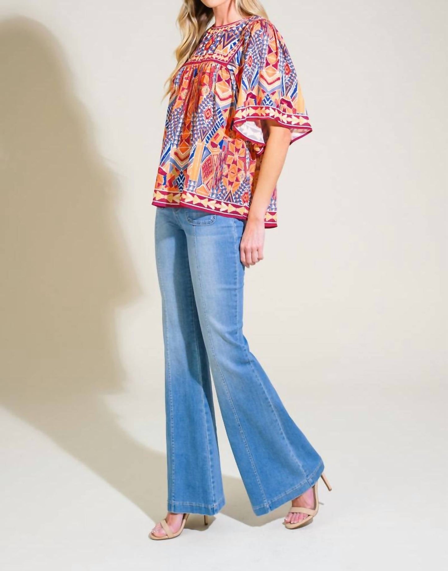 Flying Tomato - Sparkly Energy Woven Top
