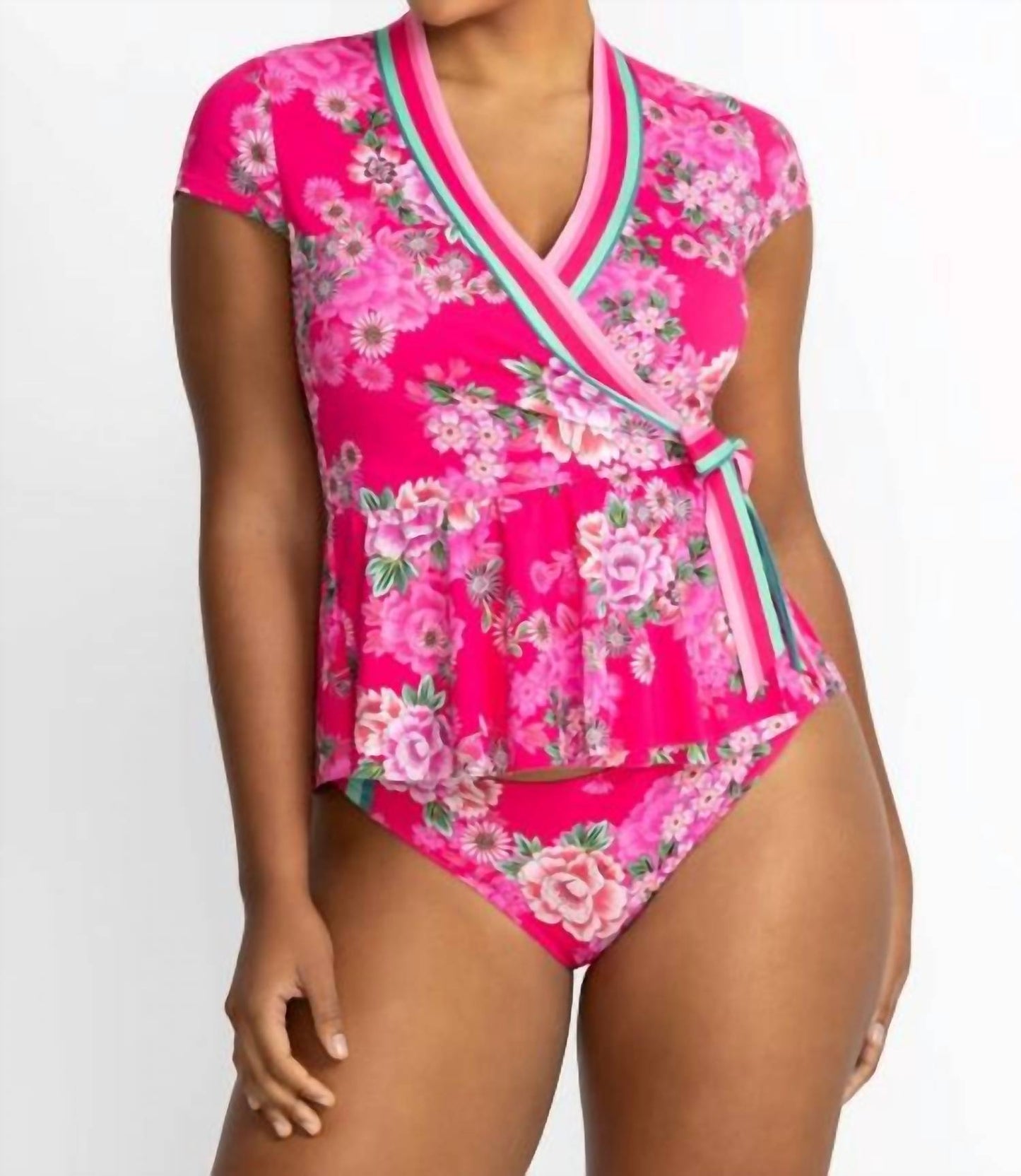 Johnny Was - Wrap Tankini Top -Plus