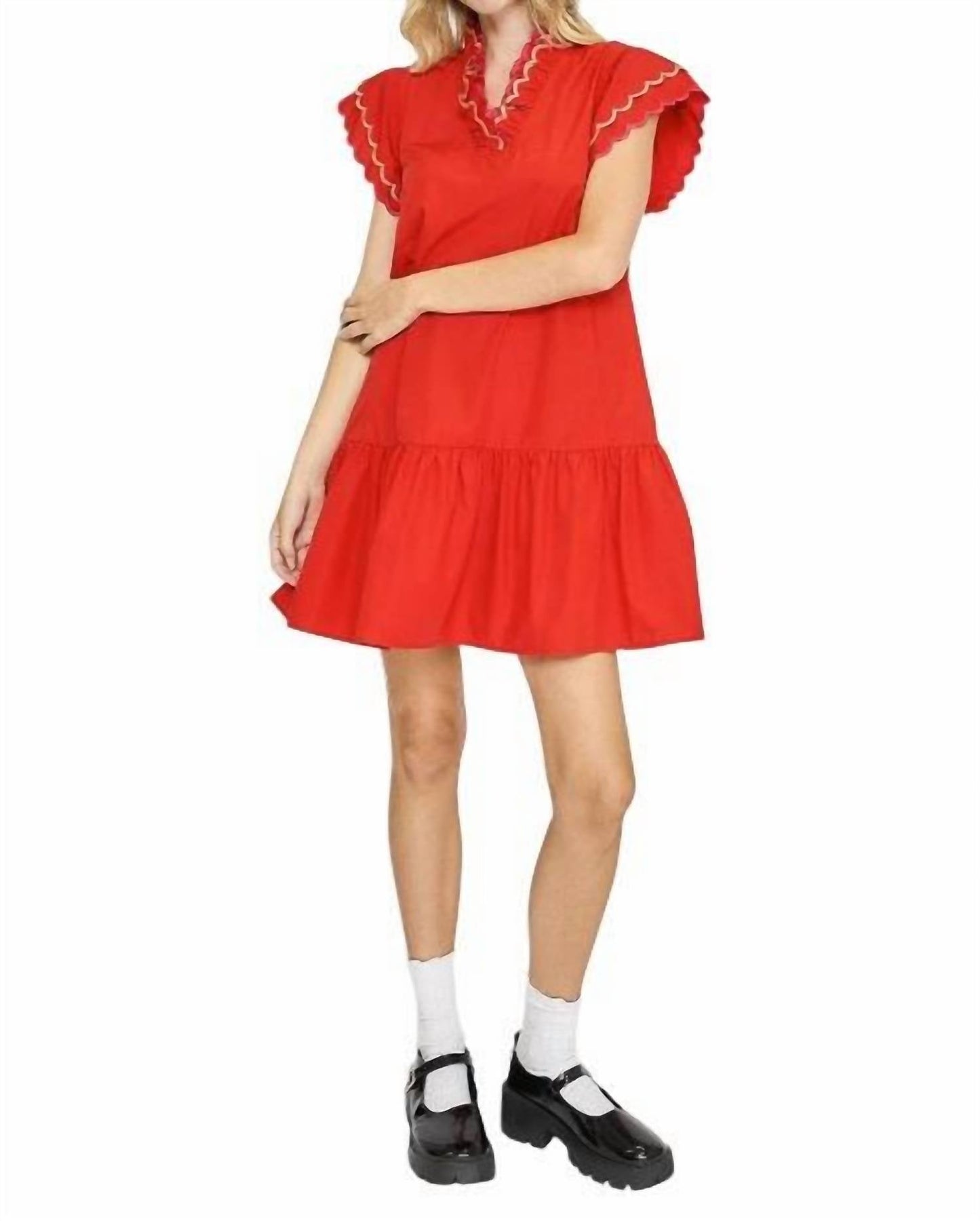 Umgee - Erica Scallop Mini Dress