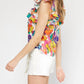 Entro - Floral Square Neck Top