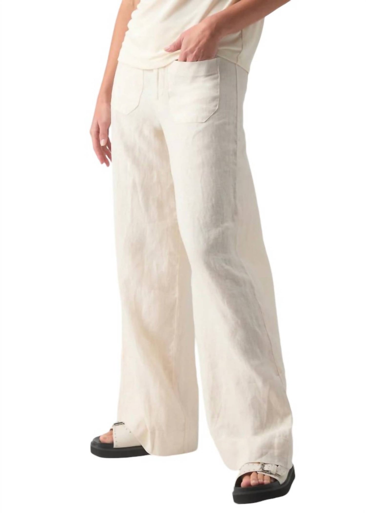 Sanctuary - Women's Linen Marine Wide Leg Pants