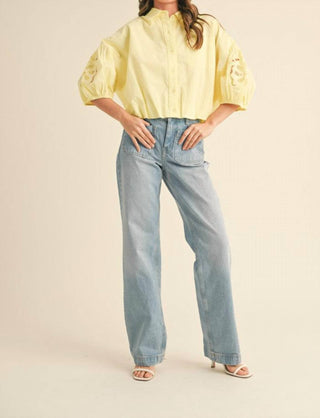 &Merci - Sweet Escape Collared Button Up Top
