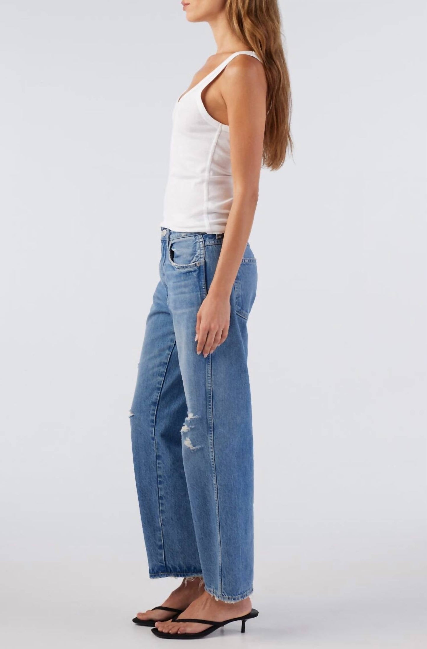 Amo - Billie Cropped Straight Leg Jeans