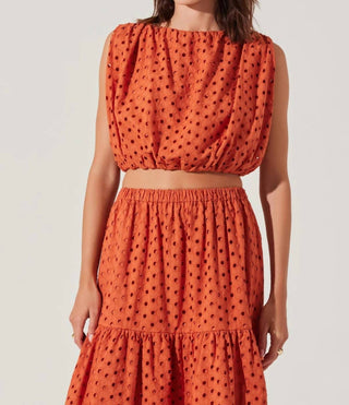 Astr - Briley Eyelet Crop Top