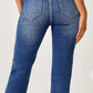 Risen - Mid Rise Slim Relaxed Straight Jeans