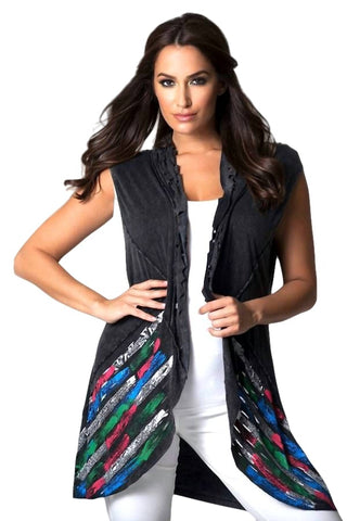 Angel Apparel - Hand Painted Laser Cut Vest