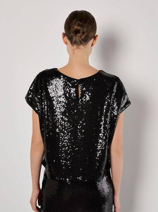 Apricot - Flat Sequin Cropped Tee