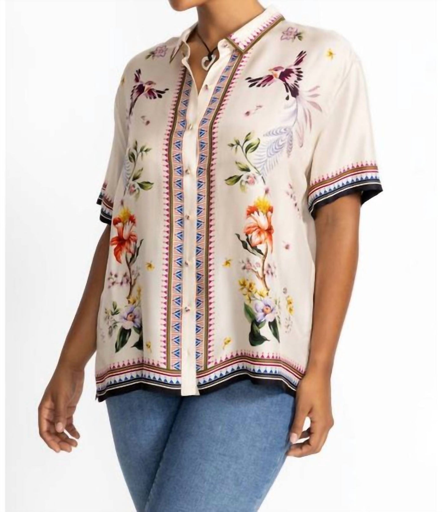 Johnny Was - Women's Ophelia Camp Shirt Plus