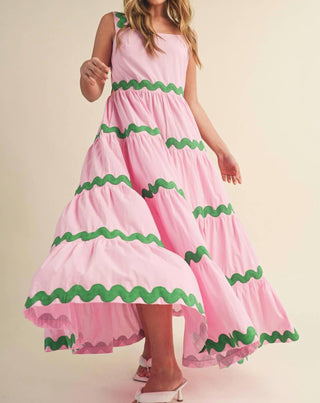 &Merci - Ric Rac Tiered Midi Dress