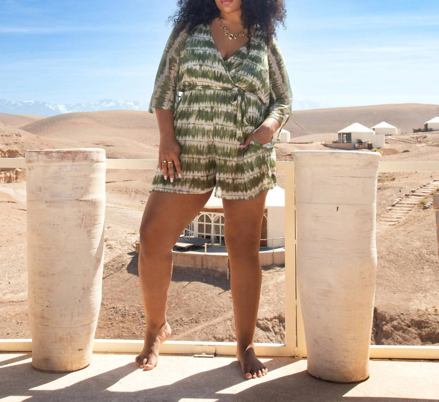 Fashion Szn Curve - Resort V Neck Playsuit