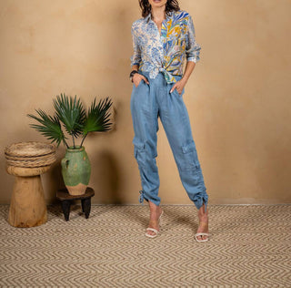 Paparazzi - Voile Mix Print Button Front Shirt