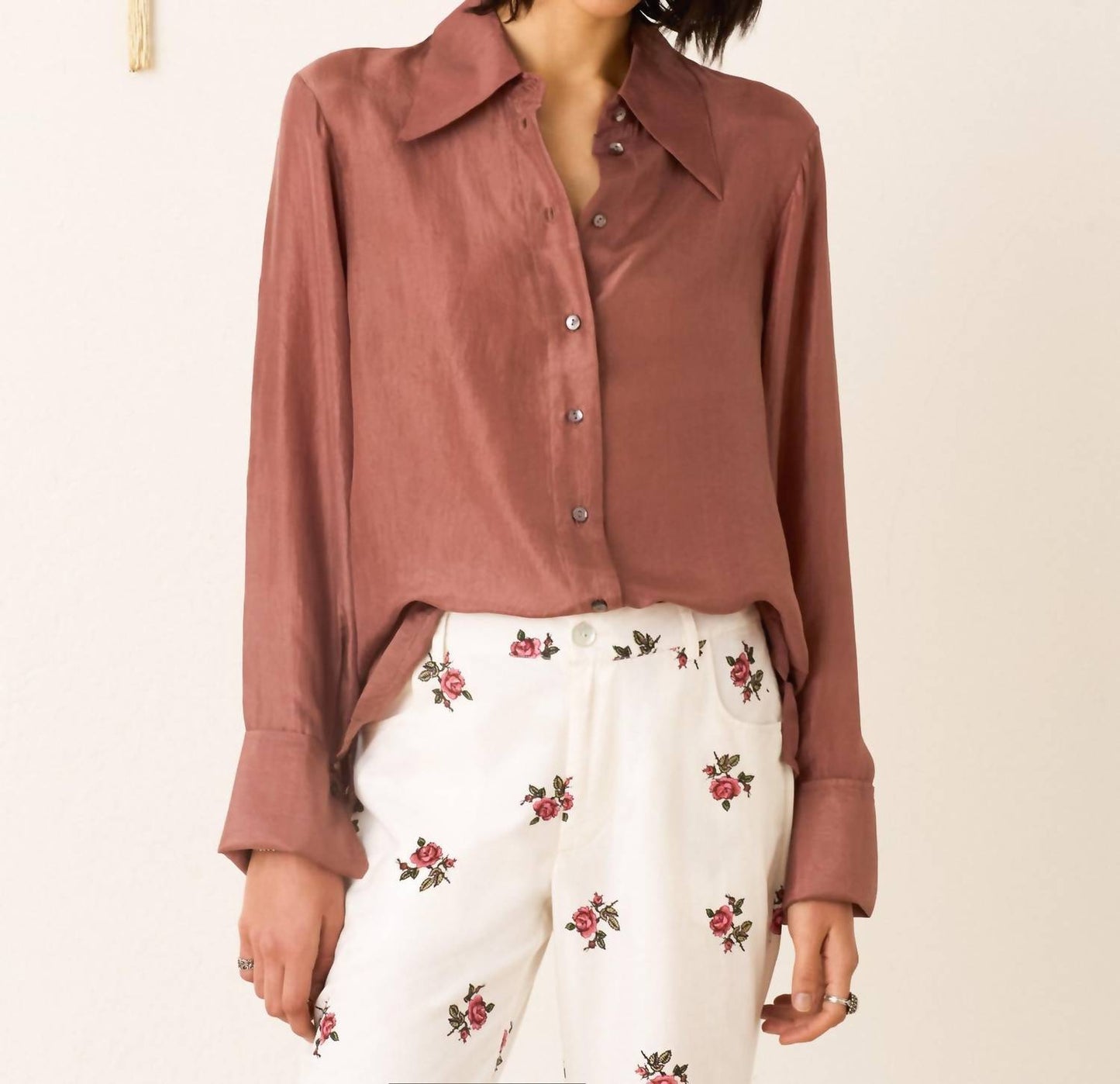 Alix Of Bohemia - Dana Silky Button-down Shirt