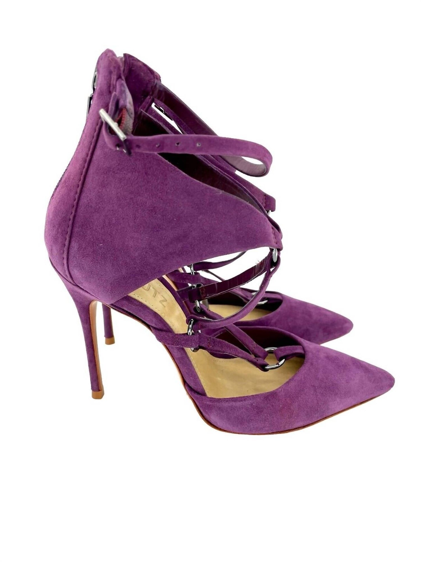 Schutz - Women's Suede Leather Pointed Toe Stiletto Pumps Heels