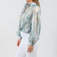 Lola & Sophie - Adelina Foil Printed Cotton Blouse