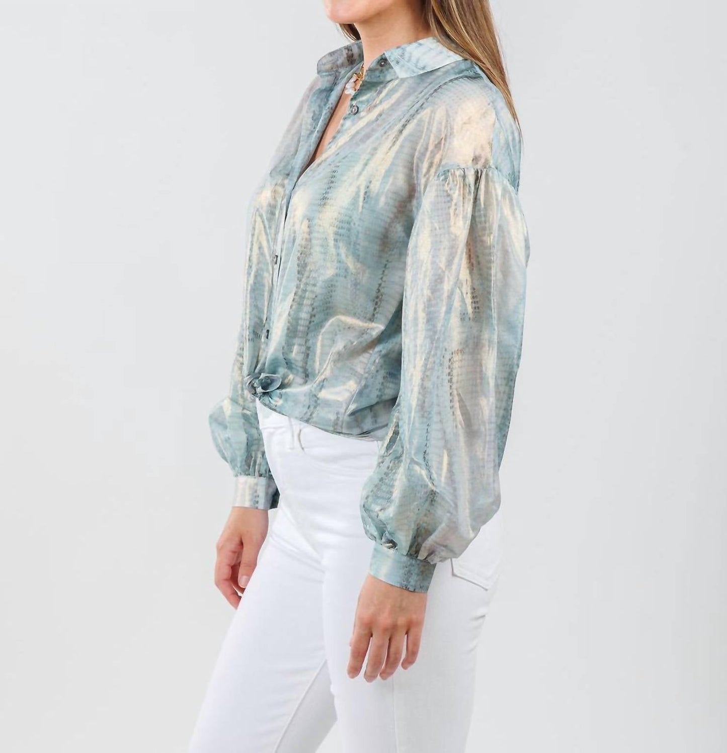 Lola & Sophie - Adelina Foil Printed Cotton Blouse