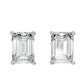Aamiaa - Women's Emerald Shape 4 Prong Push Back Studs