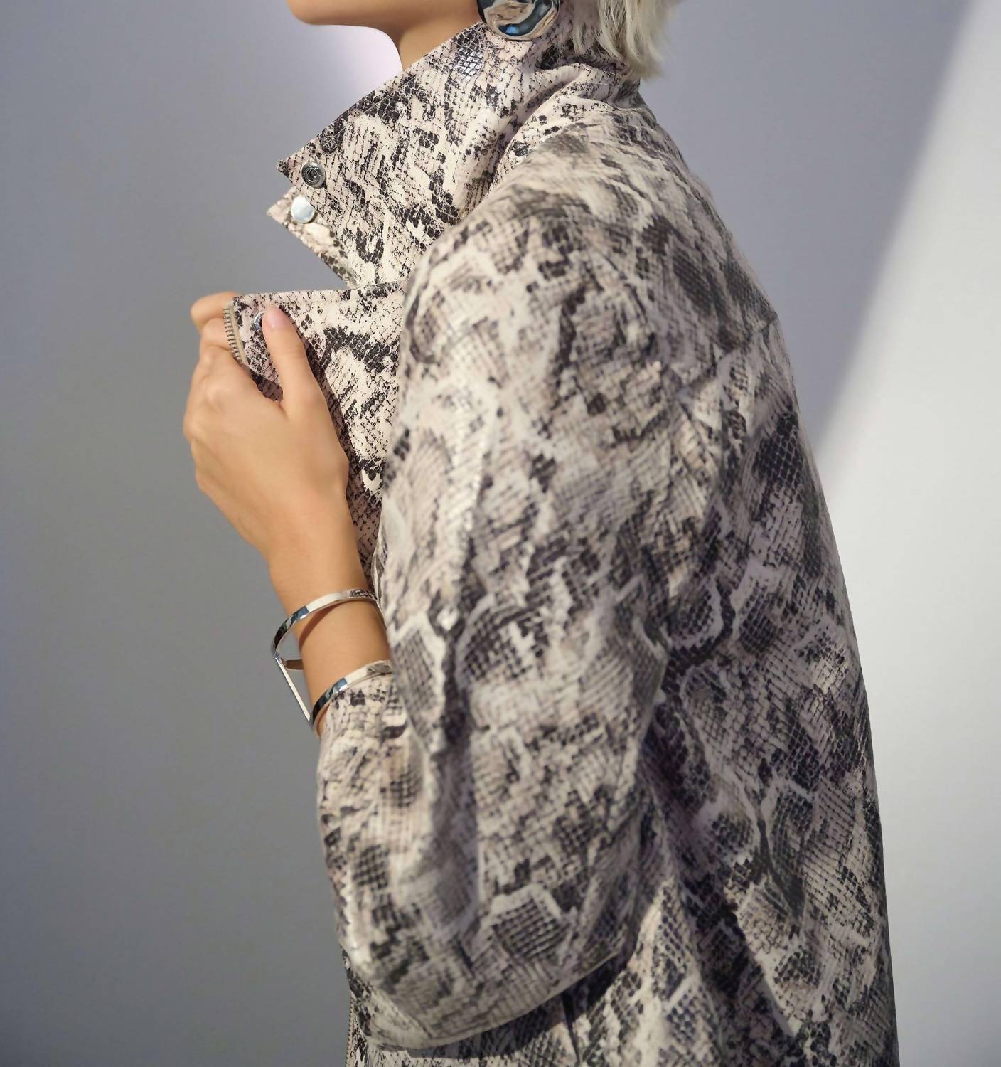 Joseph Ribkoff - Silky Knit Python Print Swing Jacket