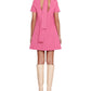 Staud Ilana Mock Neck Mini Dress Pink Size L