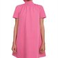 Staud Ilana Mock Neck Mini Dress Pink Size L