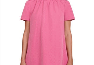 Staud Ilana Mock Neck Mini Dress Pink Size L