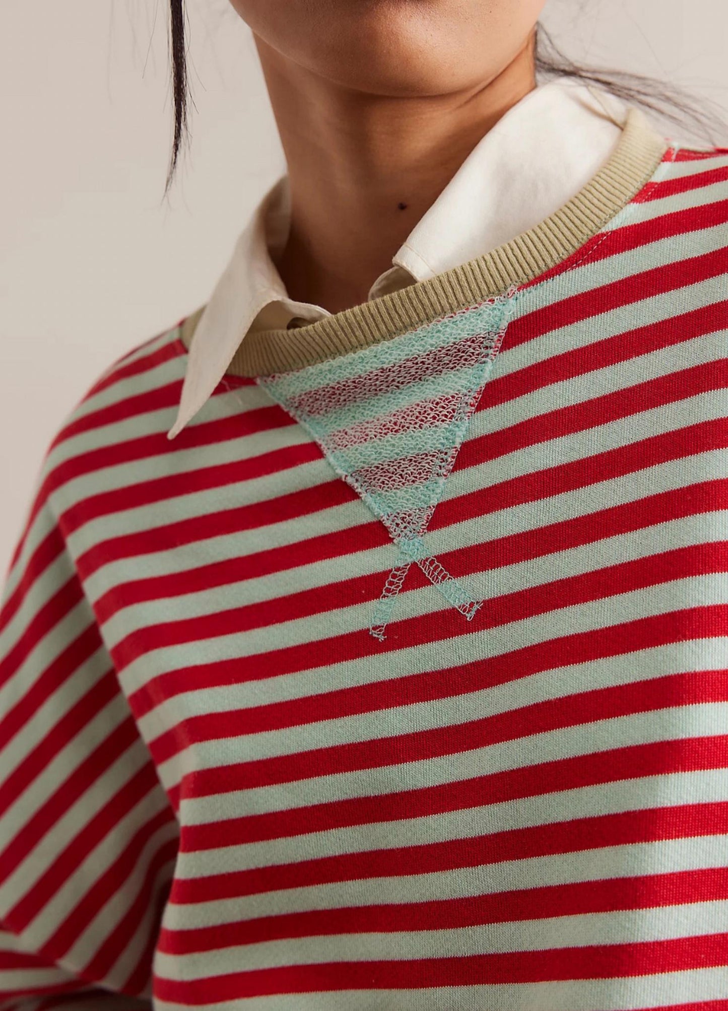 Free People - Classic Striped Oversized Crewneck