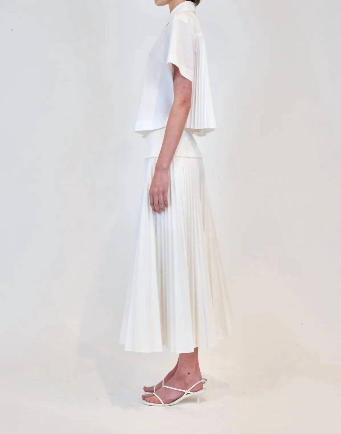 Simkhai - Bernie Short Sleeve Pleated Shirt