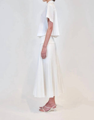 Simkhai - Bernie Short Sleeve Pleated Shirt