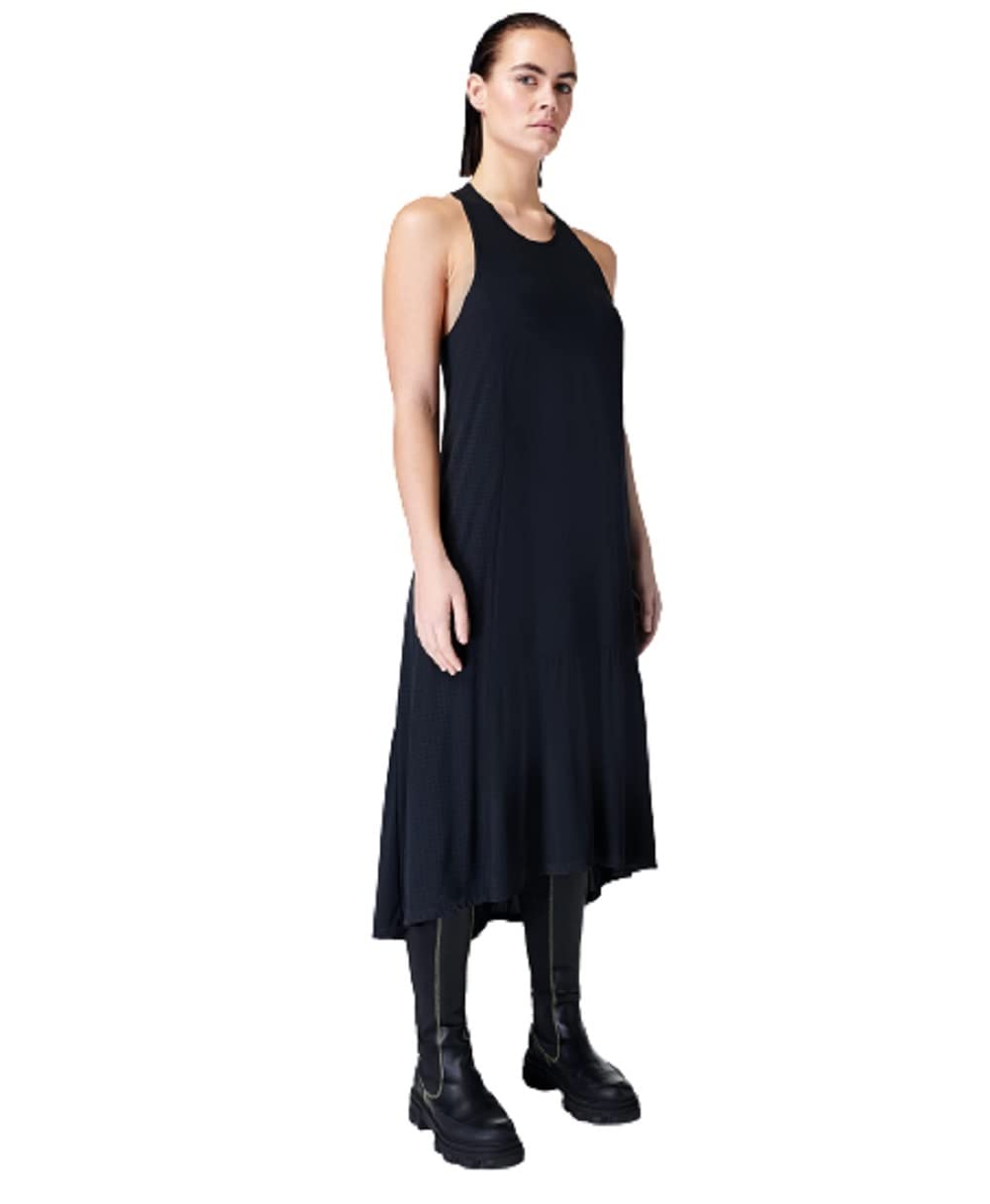 Sweaty Betty Women's Explorer Ace Athletic Lightweight Sleeveless Midi Dress Dress, Black, Medium