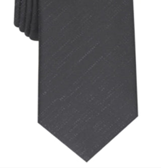 Alfani Mens Echo Silk Blend Metallic Neck Tie Black O/S