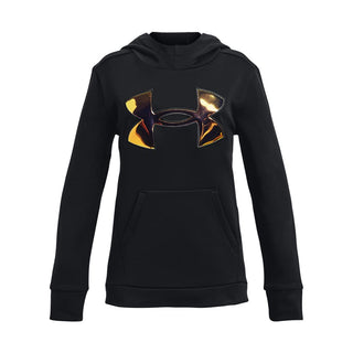 Under Armour Girls Fleece Hoodie - Black Iridescent