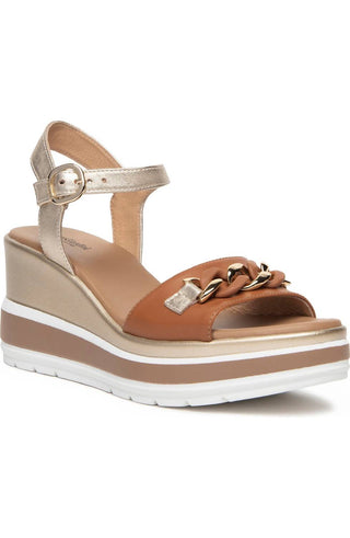 Nerogiardini - Women's Chain Ankle Strap Platform Wedge