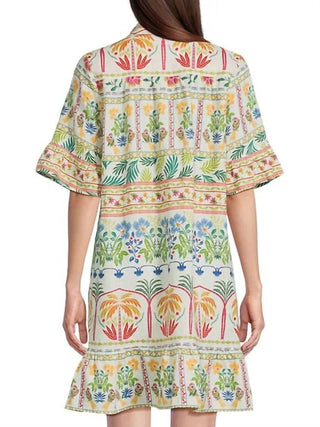 Johnny Was - RUFFLE FLOUNCE SHIRT DRESS