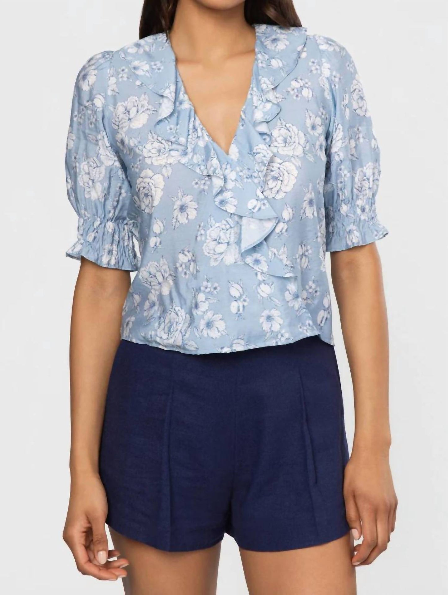 Generation Love - Lulu Floral Voile Cascade Blouse