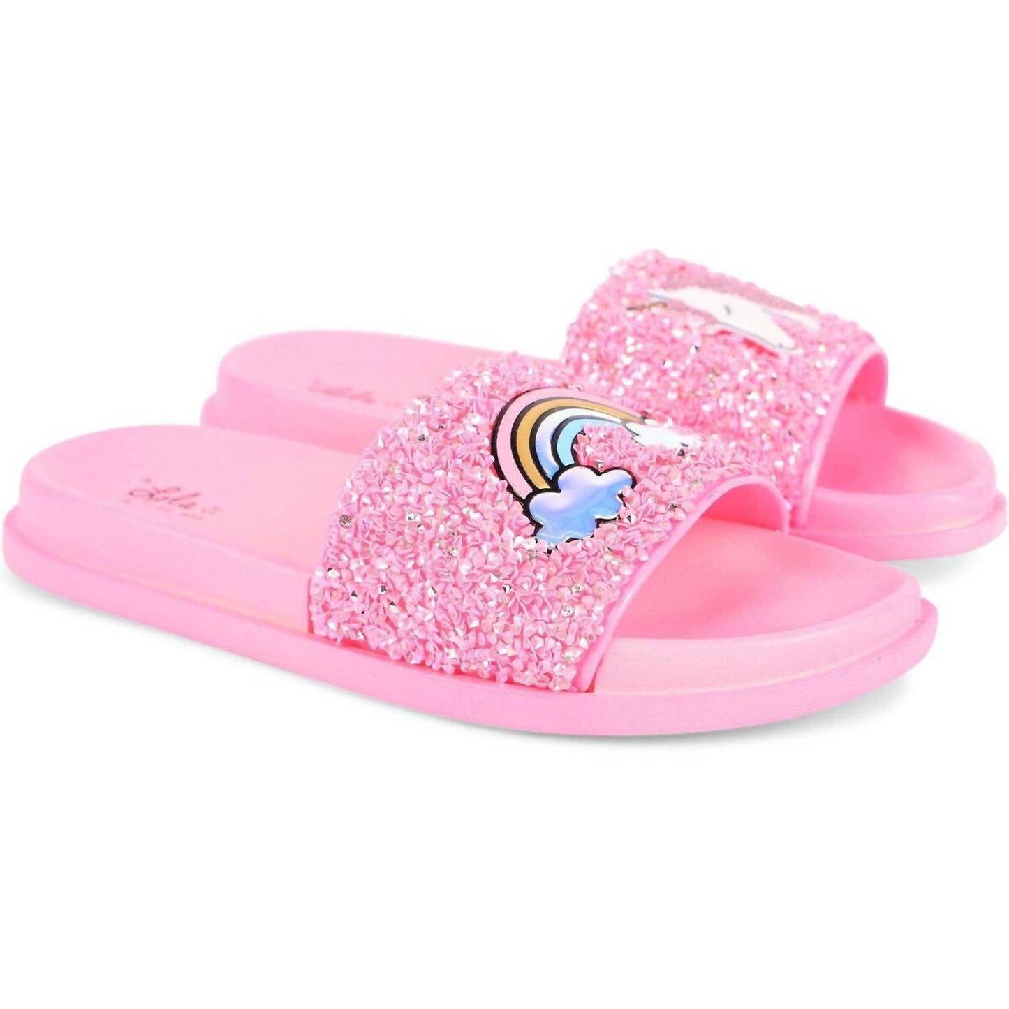 Lola + The Boys - Girls Glitter Unicorn Slides