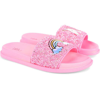 Lola + The Boys - Girls Glitter Unicorn Slides