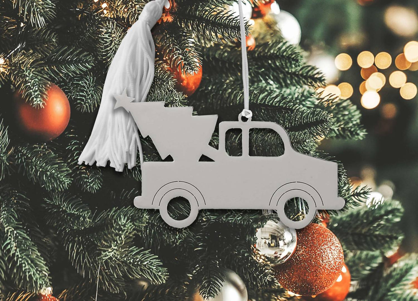 Creative Gifts International - Truck & Tree Ornament with Tassel