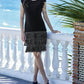 Frank Lyman - Beaded Fringe Knit Dress